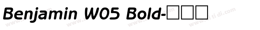 Benjamin W05 Bold字体转换